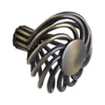 thumbnail image 4 of Utopia Alley 10pcs Aire Round Swirl Cabinet Ring Pull Knob - Decorative Cabinet Drop Pull Knobs- Vintage Cabinet Hardware with Hand Finished Antique Brass - Metal Drawer Pull Knobs 1.8", 4 of 7