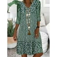 thumbnail image 1 of 2024 Robe Tendance Grande Taille pour Femmes Été Imprimé Manches Courtes Ample Décontractée Robes Femme Élégante Mode Plage Vêtements pour Dames, 1 of 7