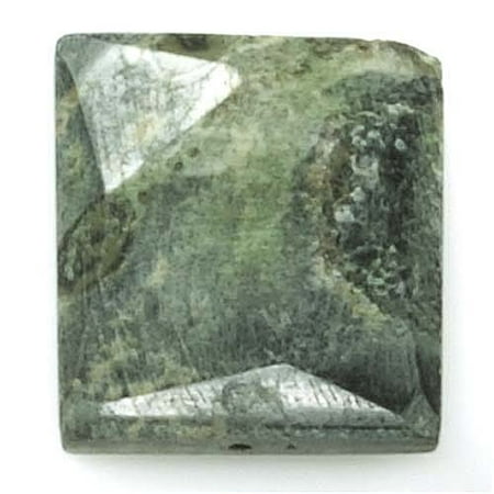 Faceted Rectangle Shape - Green & Black Kambaba Jasper Faceted Rectangle Gemstone Beads 7-15mm (10)