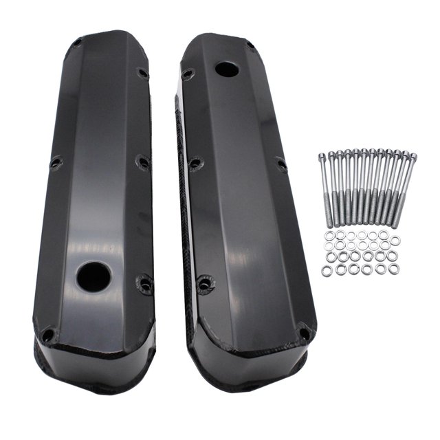 Cubierta de válvula alta de aluminio, accesorios profesionales negros con tornillos, juego de cubierta de válvula alta Compatible para 302 351W, 2