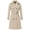 Khaki, variant on Womens Long Trench Coat Women's 3/4 Length Double Breasted Lapel Jacket with Belt Black XL