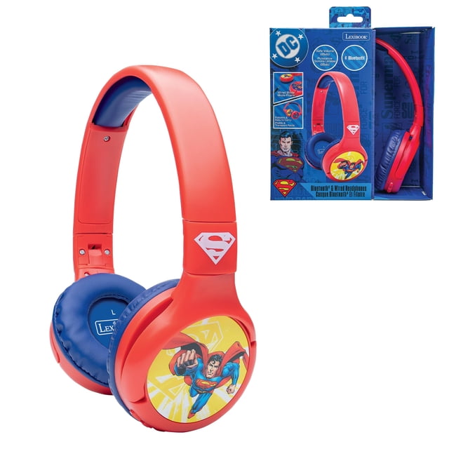 Audífonos Bluetooth con cable 2 en 1 para niños Superman de LEXiBOOK