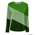 thumbnail image 4 of Giftesty Womens Shirts Plus Size Women's Solid Round-Neck Long Sleeve Top, 4 of 4