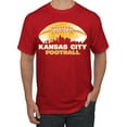 thumbnail image 2 of Wild Bobby Kansas Football Skyline Sports Men Graphic Tee, Red, Small, 2 of 6