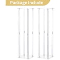 thumbnail image 6 of Nuptio Wedding Centerpieces Acrylic Vases - 2 Pcs 31.5 inch Tall Flower Vase Flowers Stand for Party Tables Decorations - Elegant Bulk Weddings Decoration Table Geometric Centerpiece Stands, 6 of 6