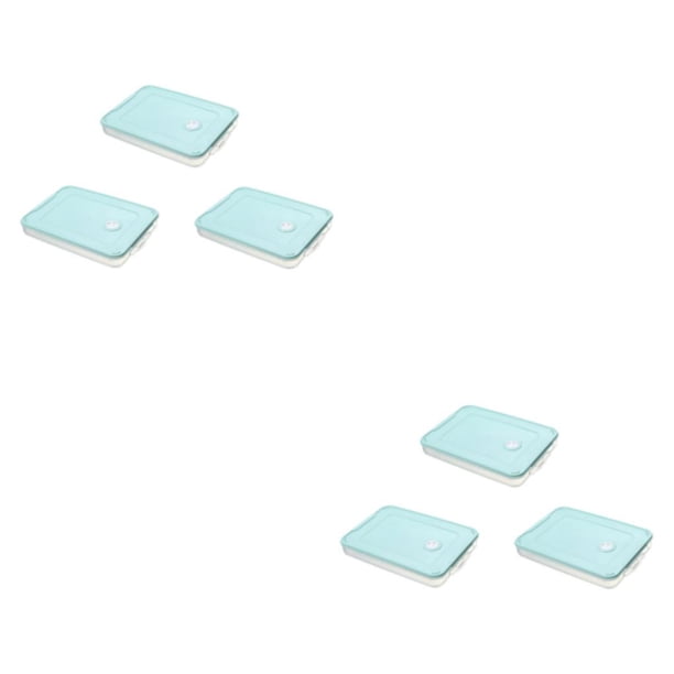 Greeniant 3 unids/set elegantes contenedores de almacenamiento de alimentos Dumplings caja para el frigorífico fresca y organizada Verde Matcha 1 capa y 1 funda 2Conjunto