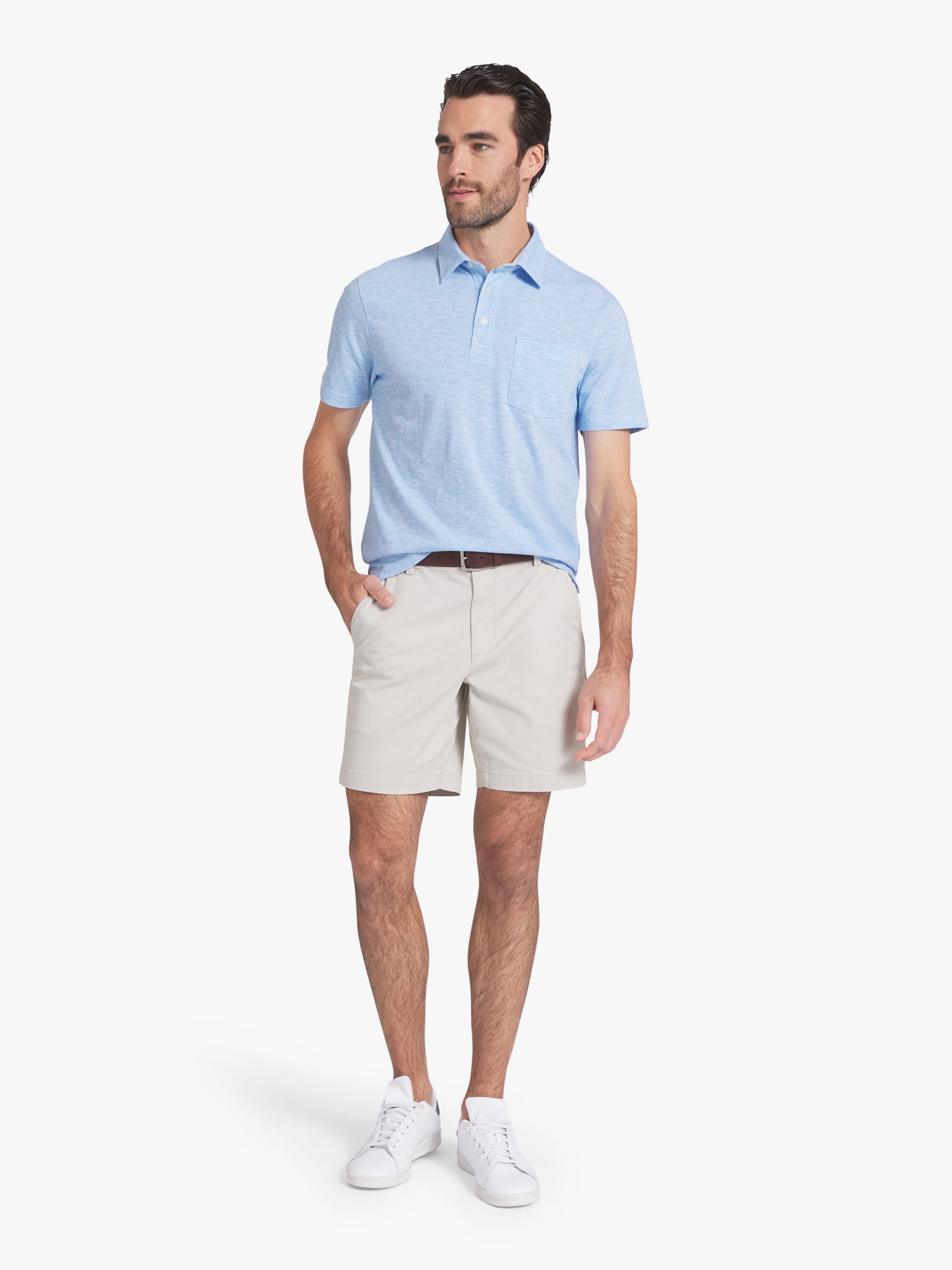 Chaps Men's and Big Men's Harbor Side Slub Short Sleeve Polo Shirt, Sizes S-3XL