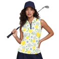 thumbnail image 6 of Whosucclay Lemon Flowers Womens Golf Shirt for Ladies, Breathable Golf Shirts Sleeveless Soft Golf Top, 6 of 8