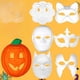 thumbnail image 1 of Máscara de graffiti pintada a mano en blanco para niños de Halloween, máscara de pulpa de dibujos animados de animales hecha a mano con embrión blanco para niños, 1 of 5