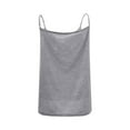 thumbnail image 6 of Honeeladyy Discount Women's Lace Up Tank Tops Spaghetti Strap String V Neck Vest Summer Sleeveless Casual Tops Beach Vacation Loose Fit Tops Gray, 6 of 6