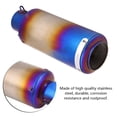 thumbnail image 4 of Universal Half Blue Stainless Steel Motorcycle Exhaust Muffler Tailpipe Tip, 4 of 11
