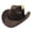 Coffee, variant on SRZYMJ Western Cowboy Hat for Men Women Jazz Hat Unisex Oktoberfest Hat Ethnic Style Hat Wide Brimmed Hat
