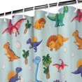 thumbnail image 3 of Colorful Dinosaurs Eggs Palms Pattern Shower Curtain 84"x72" ,Bathroom Decorative Shower Curtains Set with 12 Hooks,Modern Waterproof Washable Shower Curtain, 3 of 6