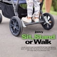 thumbnail image 5 of Joovy Caboose UL Sit and Stand Double Stroller with Bench Seat and Standing Platform, Plentiful Storage, Auto-Lock Quick-Fold, and Extended Sun Canopy, Jet, 5 of 5