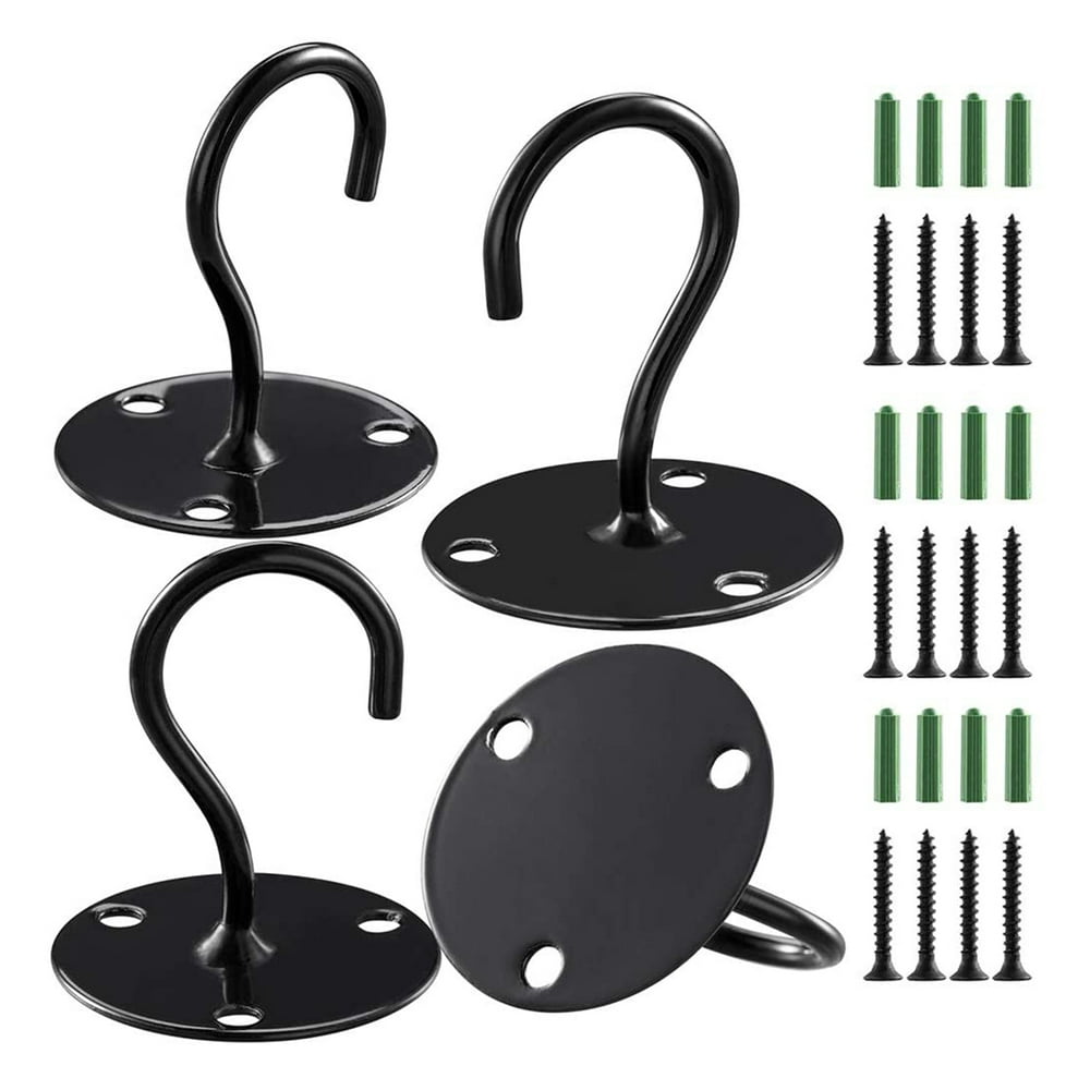 Anself 4Pcs Metal Ceiling Hooks Hanging Plants Lantern