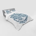 thumbnail image 3 of Ambesonne Anchor Bedding Set 3 Pcs, Vintage Nautical Sea, Twin, Blue Cream, 3 of 3