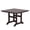 Dark Brown, variant on WestinTrends Malibu Outdoor Dining Table, All Weather Poly Lumber Adirondack 43" Trestle Square Patio Table with Umbrella Hole, White