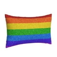thumbnail image 2 of EasygdpColorful Glitter Rainbow Polyester Fiber Double-Sided Pillowcase,Super Soft,Comfortable And Luxurious Pillowcase,Not Easy To Break Or Deform- 14"X20", 2 of 9