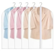 HadinEEon 5 Pack Large Clear Garment Bags, Hanging Closhes Bags, Dress Garment Bags Storage for Travel (40"X 24")