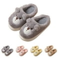thumbnail image 4 of Otqutp Teen Boys Girls Plush Slippers Cute Bear Animals Fleece Lined Slipper Soft Comfort Winter Warm Non Slip House Shoes, 4 of 7