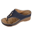thumbnail image 6 of Dakaela Orthopedic Sandals for Women 2026 with Arch Support Wedge Platform Flip Flops Non Slip Wide Width Casual Dressy Summer Beach Shoes Navy Size 7, 6 of 7