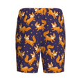 thumbnail image 7 of Daiia Stars and Fox Cute Mens Woven Stretch Pajama Short,Short Pajama Pants-Small, 7 of 7