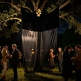 thumbnail image 5 of 10ft Tall Halloween Black Gauze Hanging Ghost Prop, Sound Activated Light Up Skull Ghost, Spooky Large Decor for Outdoor Indoor House Horror Party, 5 of 8