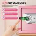 thumbnail image 4 of Safe Box,Blacksmith 1.0 Cuft Biometric Safe Lock Box with Fingerprint,Code and Keys Access,16 Gauge Solid Steel Heavy Duty Security Money Safe Lock Cabinet with Fireproof Document Bag,Pink, 4 of 8
