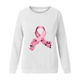 thumbnail image 5 of VKOYWKM Breast Cancer Awareness Tee for Women Pink Ribbon Print T-Shirts Long Sleeve Breast Cancer Survivor Tops Fall Crew Neck Pullover Tees, 5 of 5