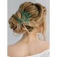 thumbnail image 2 of Crystal Bride Wedding Hair Pins Rhinestone Hair Comb Wedding Hair Accessories Bride Hair Jewelry Hair pieces for Women Bride Girls(Pack of 2), 2 of 4