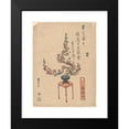 thumbnail image 2 of Andō Hiroshige 14x18 Black Modern Framed Museum Art Print Titled - Cherry Flowers in Blue Pot on Stand (19th Century), 2 of 5