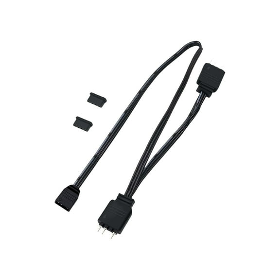 ARGB Splitter Cable 5V 1 Female to 2 Male 3 Pin ARGB Extension Cable for Computer Chassis CPU Cooling Fan ARGB Fan