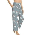 thumbnail image 2 of Xecao Cartoon Poodle Dog Women's Straight Lounge Pajama Pants: The Epitome of Relaxed Sleepwear, 2 of 9