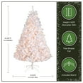 thumbnail image 5 of National Tree Company 6.5 ft Pre-Lit Winchester Pine Artificial Christmas Tree, 400 Clear Lights, 798 Tips, Silver Glitter, Includes Stand, White, 5 of 9