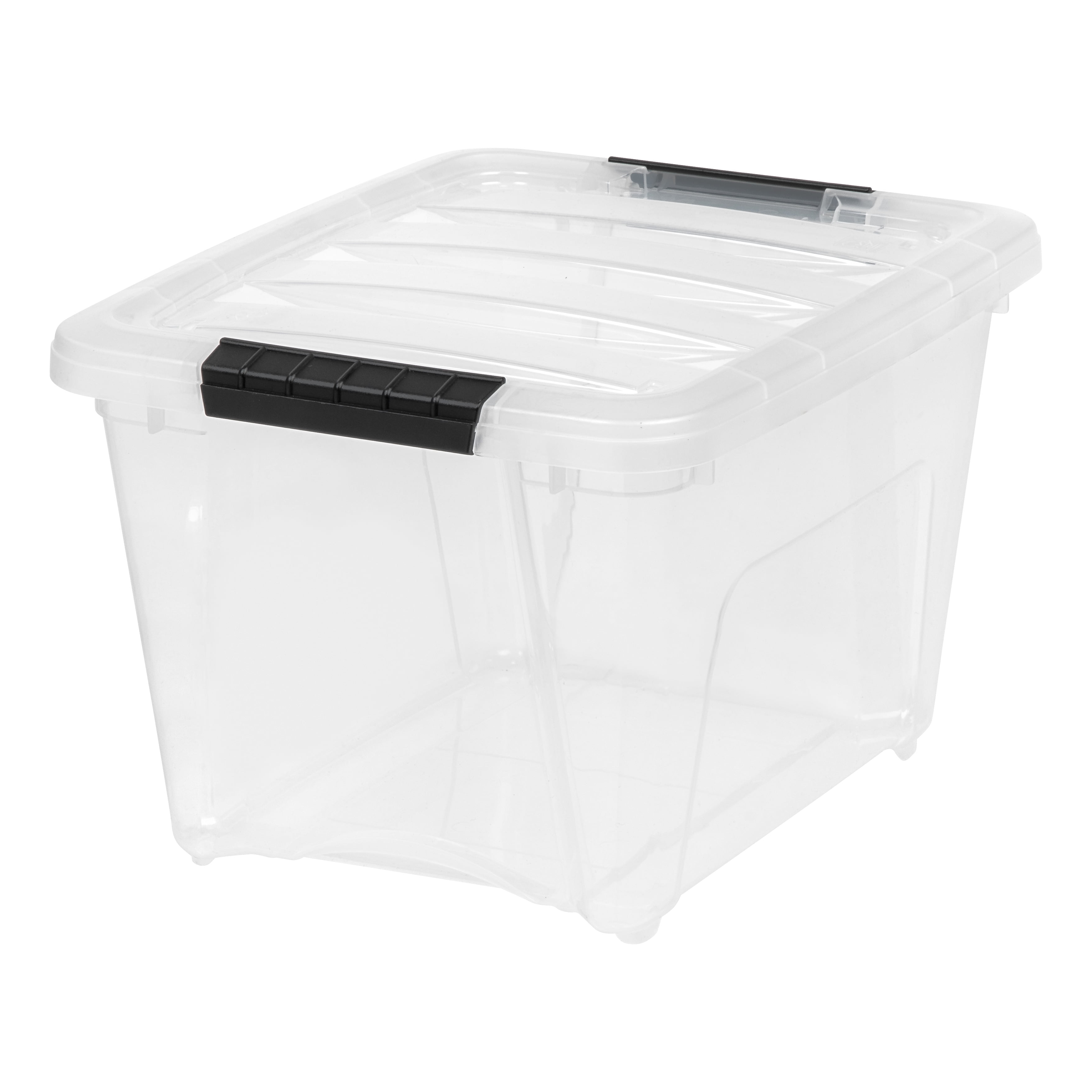 IRIS USA 19 Quart Clear Buckle Up Storage Box, 1 Pack