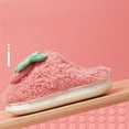 thumbnail image 4 of XXWXYD Toddler Girls Slippers Winter Cute Fruit Carton Print Fuzzy Warm Non-Slip Soft Sole Plush Lined Home Shoes for Little Girls, 4 of 4