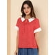 thumbnail image 2 of Blusa de lunares Allegra K Corazón rojo M, 2 of 6