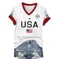 thumbnail image 5 of Outfmvch 4th of July Shirts American Flag Tee Tops 250 Anniversary Usa Shirt Vintage Country Music Tee Usa Shirts for Women Short Sleeve Loose Top America Print Causal Tee Graphic T Shirts White 2XL, 5 of 7