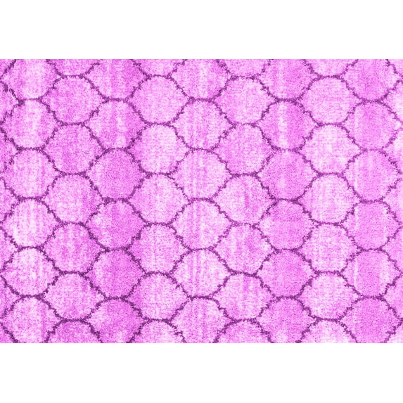 Ahgly Company Indoor Rectangle Trellis Pink Modern Area Rugs, 3' x 5'