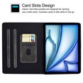 thumbnail image 2 of GSFY Case for 2024 iPad Air 11 Inch 6th Gen (M2), Slim Smart PU Leather Wallet Stand Protective Shell Auto Sleep Wake for iPad Air 11 6th/ iPad Air 10.9 4th &5th/ iPad Pro 11 (2018-2022), NP Black, 2 of 8
