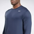 thumbnail image 4 of Reebok Apparel  Men's Train Long Sleeve Tech Tee Reebok Training App Men Blue , M/M Reg US, 4 of 6