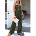 thumbnail image 3 of PRETTYGARDEN Jumpsuits for Women Dressy Summer Sleeveless Travel One Piece Outfits Spring Casual Wide Leg Pants Rompers, 3 of 7