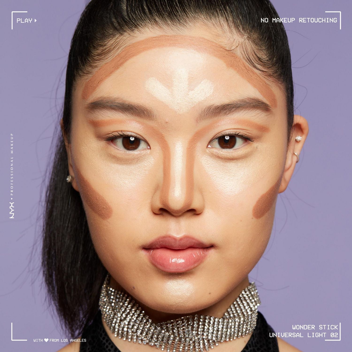 NYX PROFESSIONAL MAKEUP, Bâton Wonder, Bâton à deux extrémités, Modelant et Illuminateur - DEEP Bâton modelant et illuminateur à deux extrémités