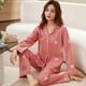 VOIANLIMO Nouveau Pyjama en Coton Imprimé Mode Ensemble Pyjama à Manches Longues Tricoté en Molleton – image 1 sur 3
