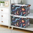 thumbnail image 2 of Yayeee Foldable Storage Basket for Shelves with Handles Waterproof Cloth Bins, Zodiac Stars, 2 of 7