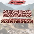 thumbnail image 4 of ZIATUBLES Universal UTV Front Seat Covers, 2-Pack Fits for Kawasaki Mule, Waterproof, Scratch-Resistant and Easy-Clean Protective Covers for Outdoor Farm Ranch (Zebra Stripes Flame Print), 4 of 8