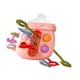 thumbnail image 1 of Coctelera de sonajeros,sonajero para bebé juguetes campanillas biberón,Campanas de mano Sonajeros Juguetes música y sonido.,Sonajeros para bebés,juguetes,agarre de mano rosa 12x12cm, 1 of 9