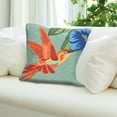 thumbnail image 4 of Liora Manne Visions II Coussin d'Accent Intérieur Extérieur, Oiseau/fleur, 18x18 Po, 4 of 5