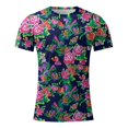 thumbnail image 4 of Ensemble de Complets pour Hommes à Imprimé Floral Moderne pour le Printemps et l'Automne avec Haut à Manches Longues à Col Rond et Bas Coordonnés Tenue Décontractée Élégante pour Hommes, 4 of 4