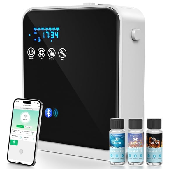 Difusor de aceites esenciales sin agua AROMAUKO con aplicación inteligente 250 ml